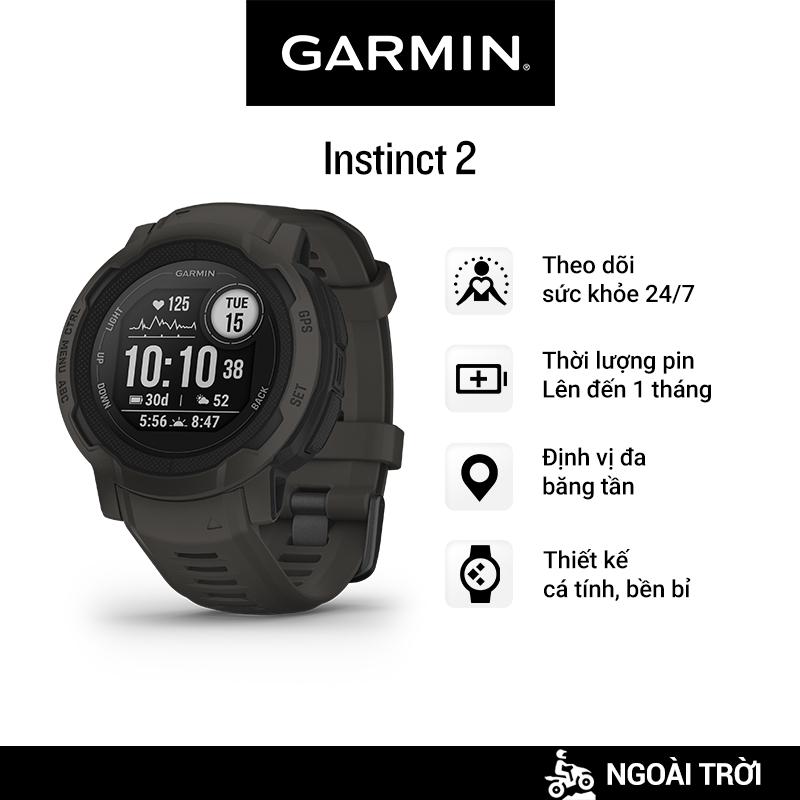 Đồng Hồ Thông Minh Garmin Instinct 2 - Standard Edition (Graphite) - Hàng Chính Hãng