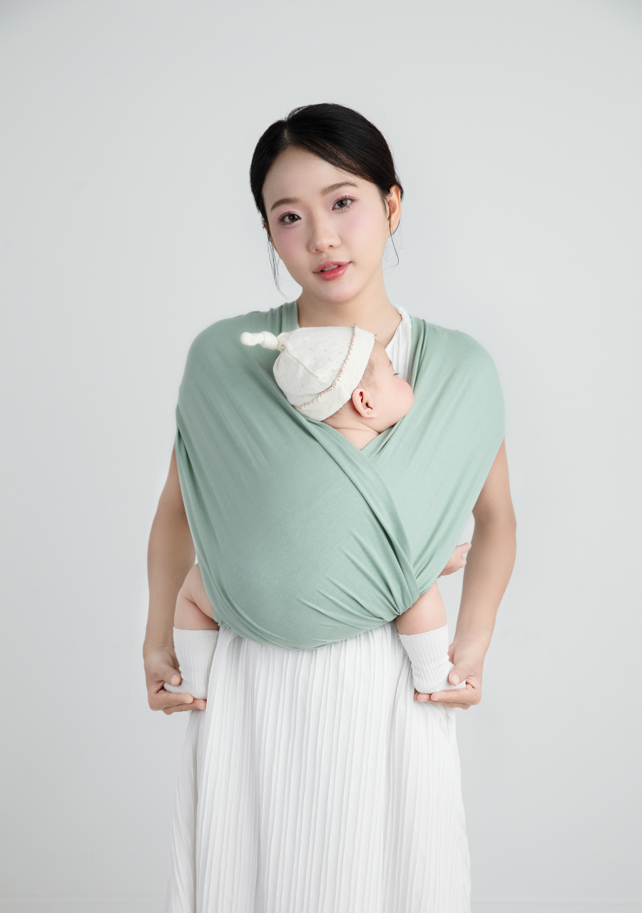 [THIẾT KẾ MỚI] Địu Vải EmBé Sling Cao Cấp Màu Olive Dành Cho Bé Sơ Sinh Từ 0 Đến 24 Tháng Tuổi