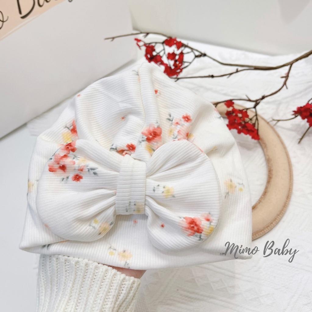 Mũ nón turban cotton nơ đáng yêu cho bé 6-10kg Mimo Baby MTB71