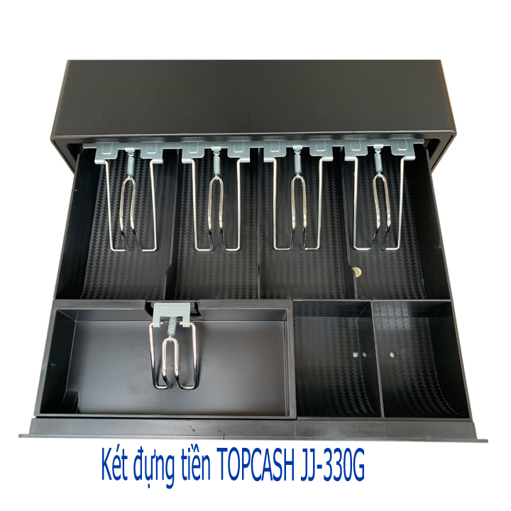 Két đựng tiền thu ngân, Ngăn kéo đựng tiền CASH DRAWER TOPCASH JJ-330G có 9 ngăn – Hàng cao cấp chính hãng