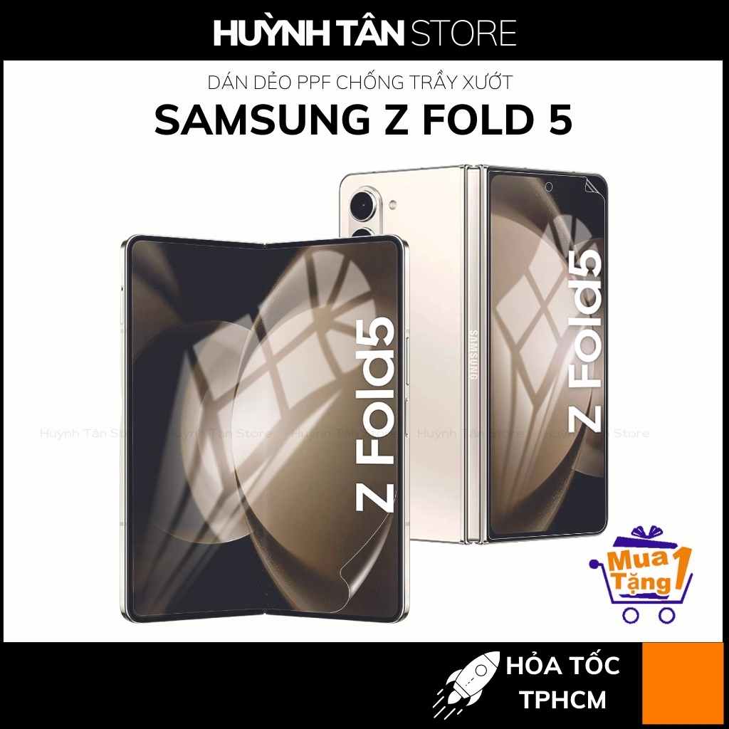 Dán màn hình z fold 5 dẻo PPF trong suốt hoặc nhám bảo vệ màn hình mua 1 tặng 1 huỳnh tân store