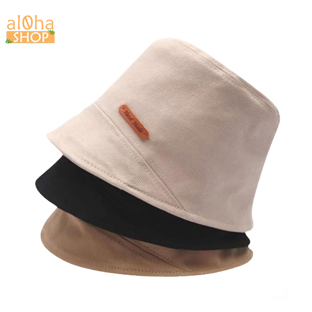 Nón tai bèo Handmade - mũ bucket Kaki phong cách, cá tính Unisex nam nữ - al0ha Shop