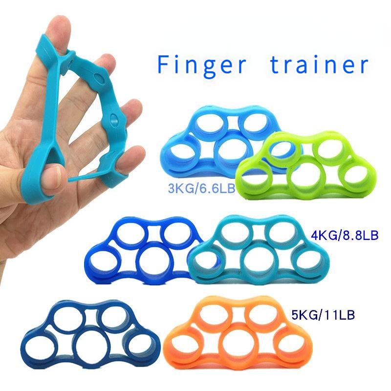Tay kẹp tay silicone mở rộng tập thể dục tay cầm tay sức mạnh Trình rèn luyện ngón tay tập thể dục chống Color: light grey