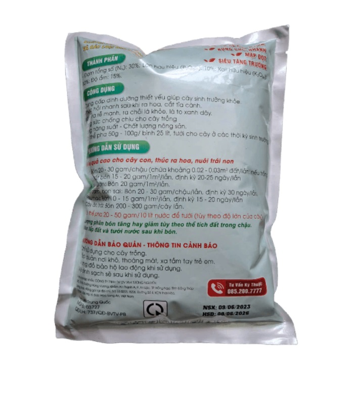 Phân bón NPK TOCA 30-10-10 cao cấp chuyên dùng cho rau củ quả - hoa cảnh giúp siêu tăng trưởng - ra rễ - bung chồi - mập đọt