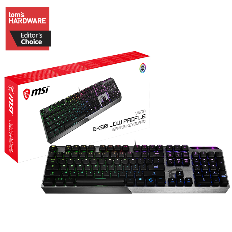 Bàn phím cơ gaming MSI Vigor GK50 Low Profile US - Hàng chính hãng