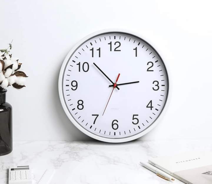 Đồng hồ treo tường Mooas đường kính 30.5cm Made in Korea Hàng chinh hãng