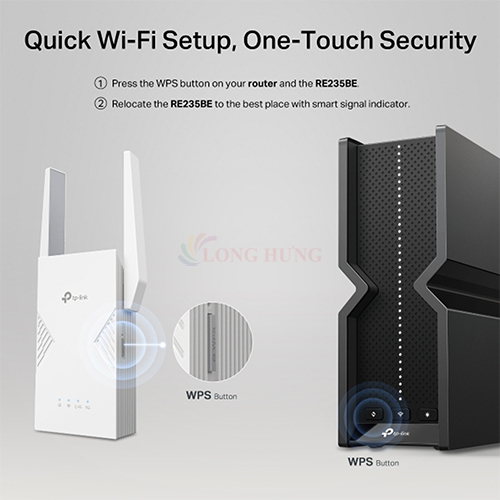 Bộ mở rộng sóng Wifi 7 TP-Link BE3600 Dual-Band Range Extender RE235BE - Hàng chính hãng