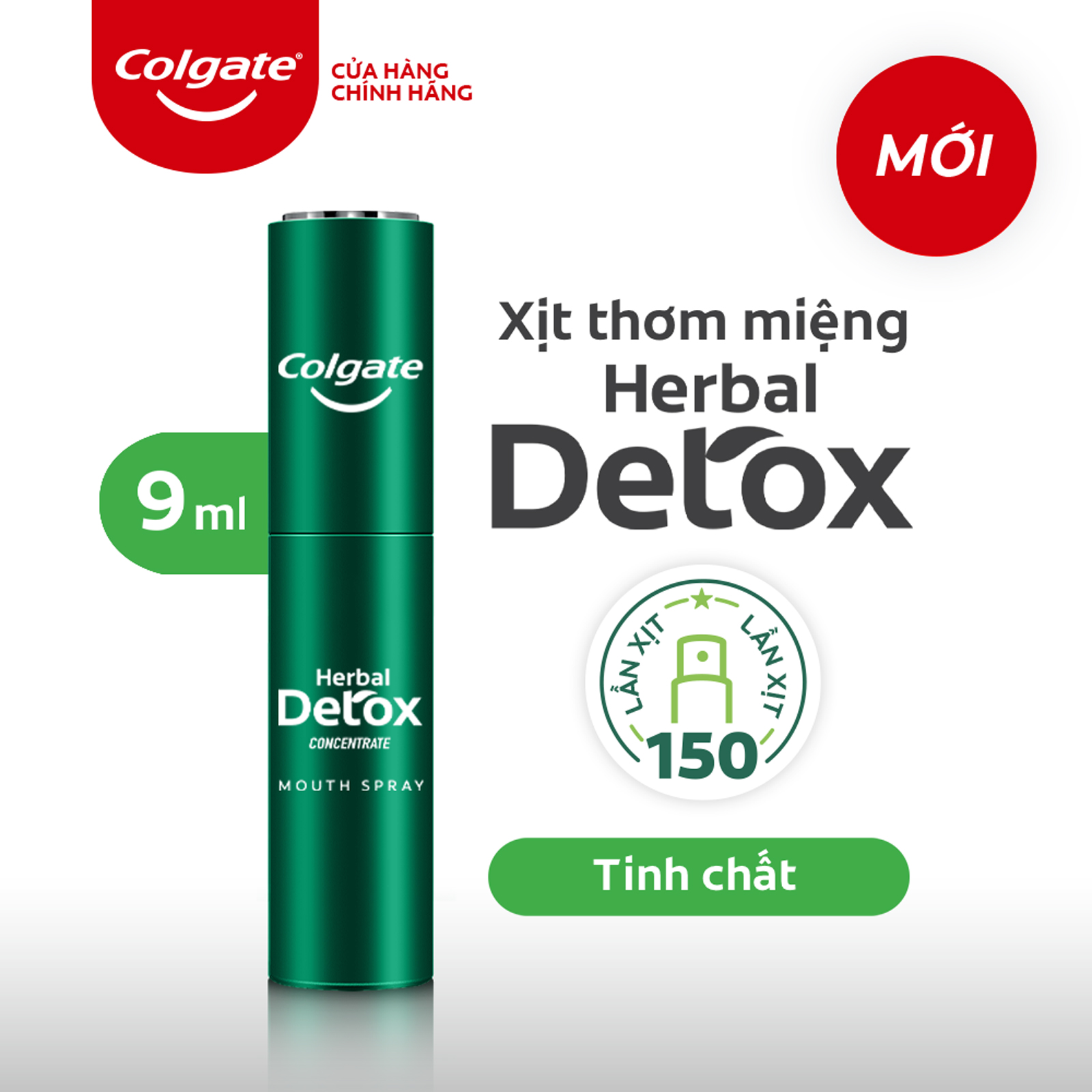 [ 1 Thùng ] 12 Chai xịt thơm miệng Colgate Herbal Detox từ tinh chất thảo mộc 9ml