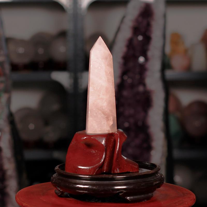 Trụ Đá Thạch Anh hồng - 20,5cm - 0,38kg