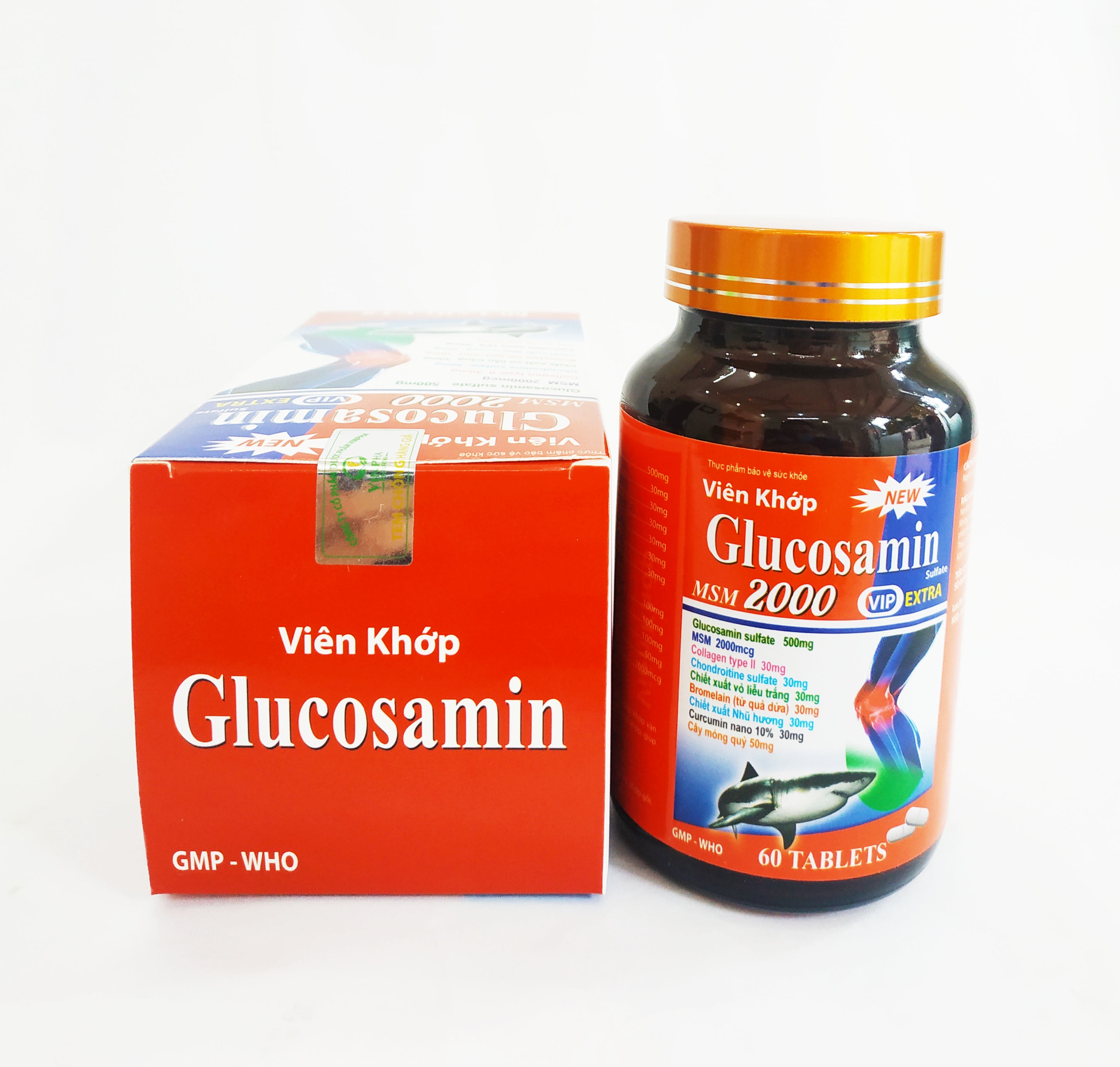 VIÊN KHỚP GLUCOSAMIN – GIÚP PHỤC HỒI VÀ GIẢM ĐAU XƯƠNG KHỚP - GIÚP KHỚP HOẠT ĐỘNG LINH HOẠT - BỔ SUNG COLLAGEN TUÝP 2, CHIẾT XUẤT TỪ VỎ LIỄU TRẮNG VÀ CÂY MÓNG QUỶ, - SCHIFF GLUCOSAMINE – LỌ 60 VIÊN