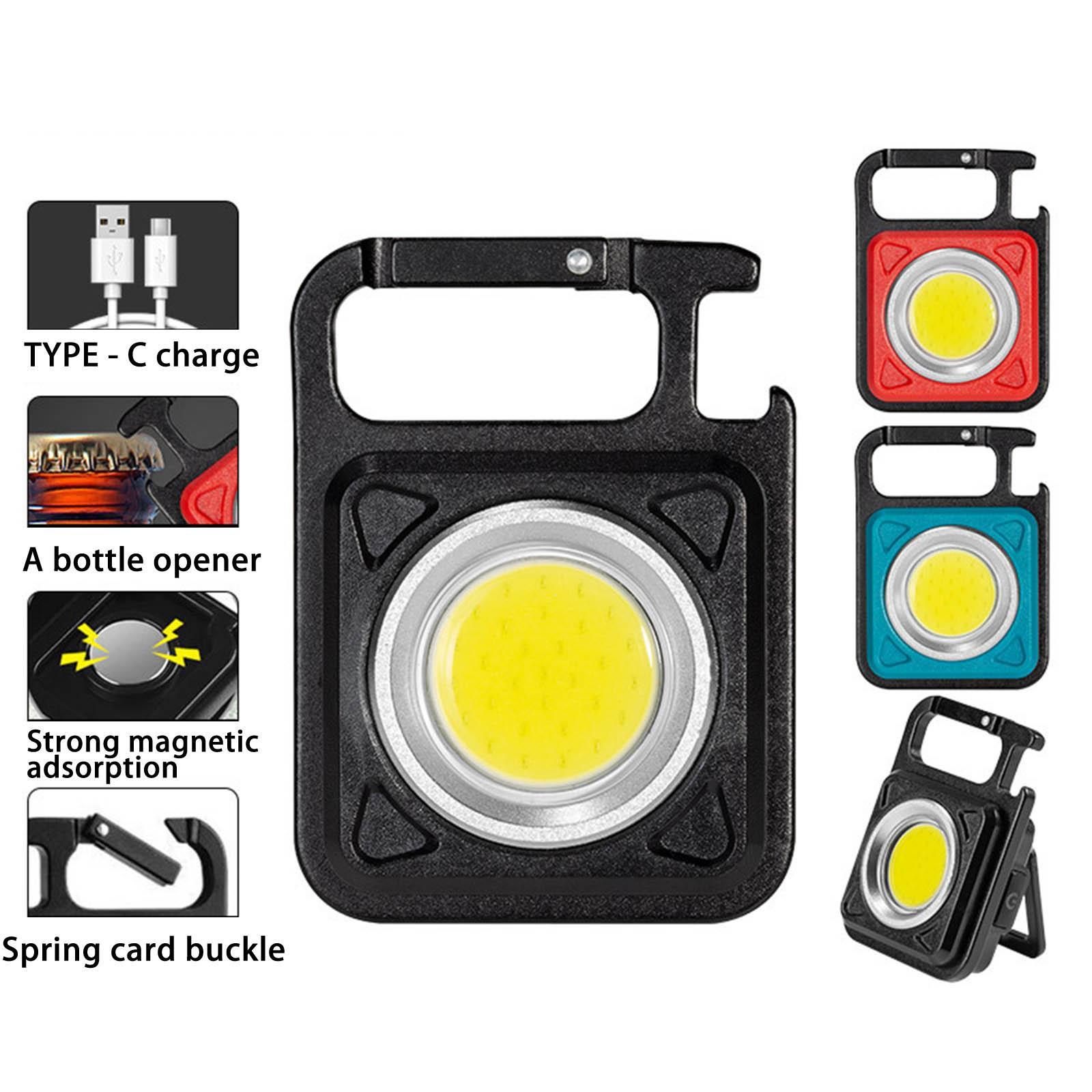 Mini LED Keychain Flashlight Rechargeable COB flashlights for Night Running