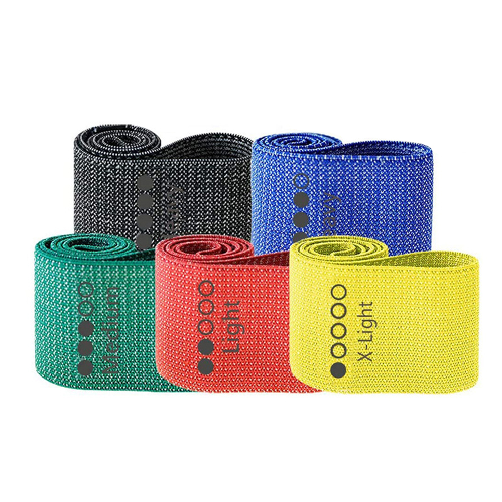 5 dây đai kháng lực đàn hồi với túi đưng dây rút dành cho tập yoga thể hình