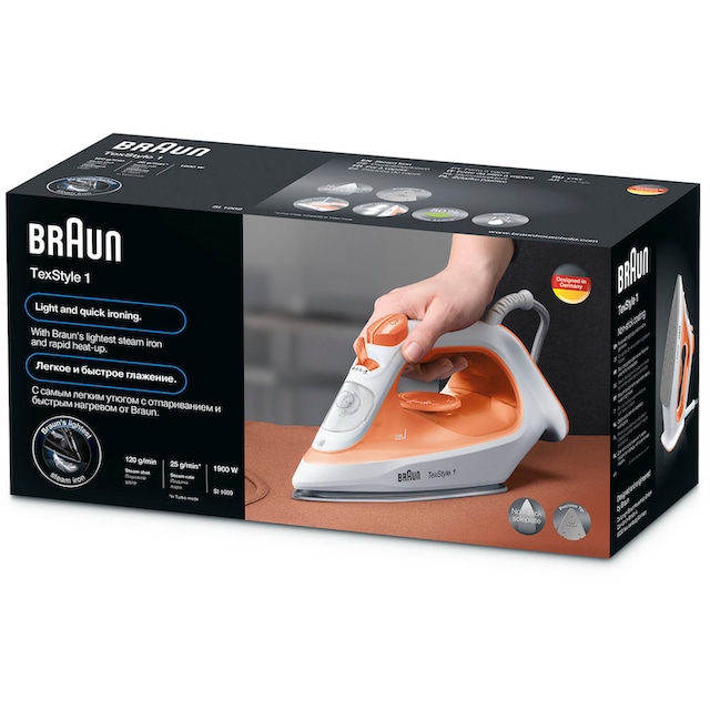 Bàn ủi hơi nước Braun TexStyle 1 SI1019 Hàng Chính Hãng