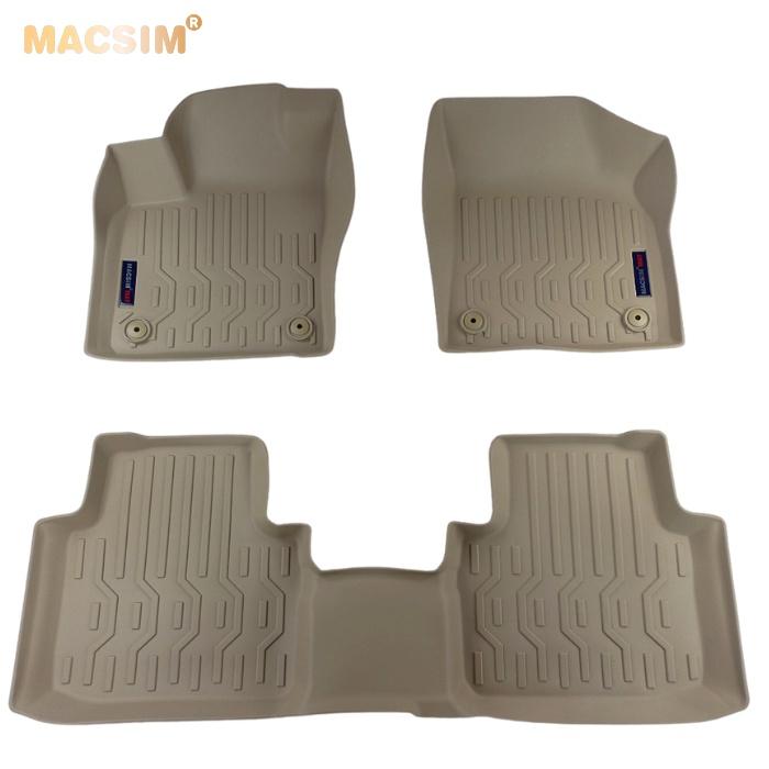 Thảm lót sàn xe ô tô VOLKWAGEN TERAMONT 2018+ đến nay Nhãn hiệu Macsim chất liệu nhựa TPV cao cấp màu be