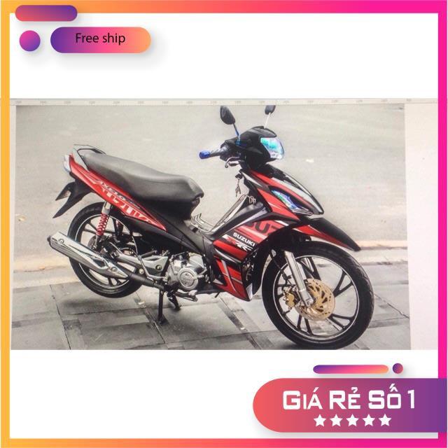 Tem rời dành cho xe Suzuki Axelo 125 đỏ đen