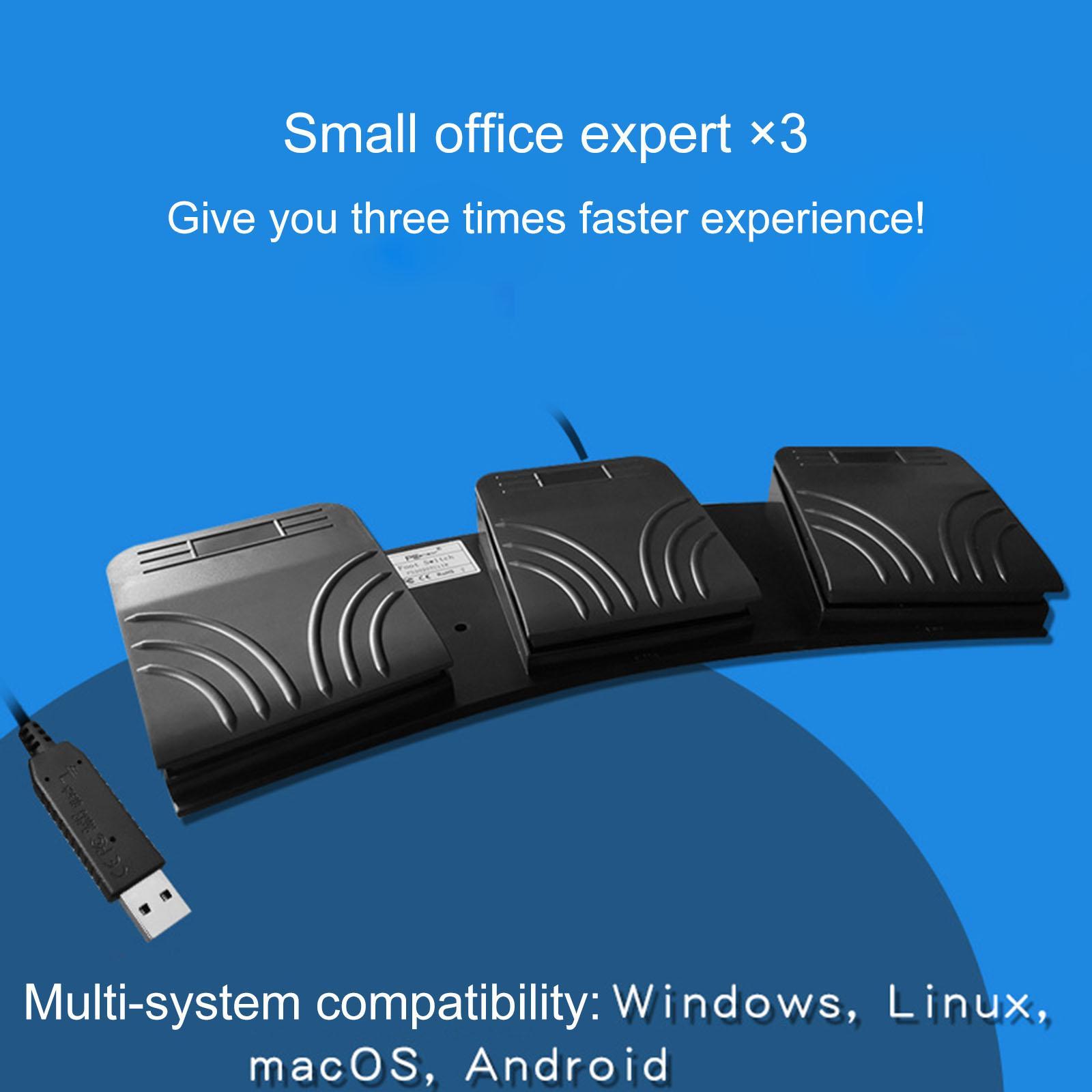 Upgraded USB Foot Pedal Control Switch for Office Equipment Gaming Equipment