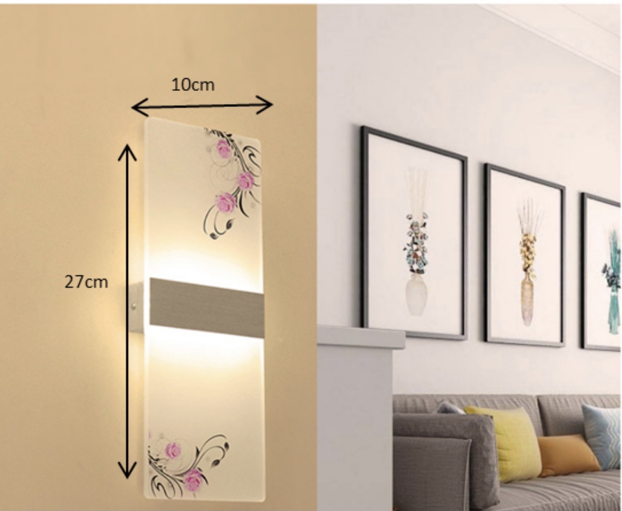Đèn tường LeD phòng ngủ, phòng khách hiện đại dịu mắt