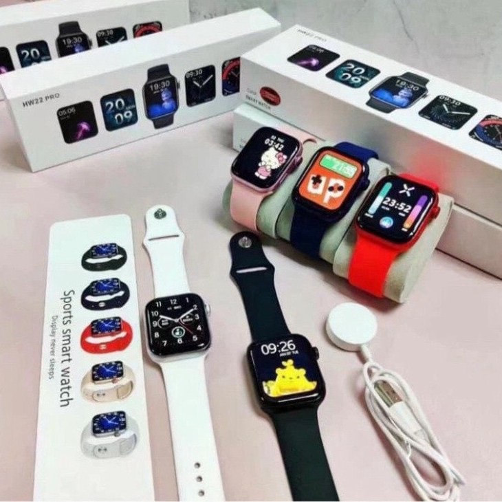 Đồng Hồ Thông Minh Đa Năng Smart Watch HW22 Pro - Thiết Kế Tinh Tế Cho Cả Nam Và Nữ, Đầy Đủ Các Chức Năng Nghe Gọi, Nhận Thông Báo, Theo Dõi Vận Động, Sức Khỏe - Nhiều Màu