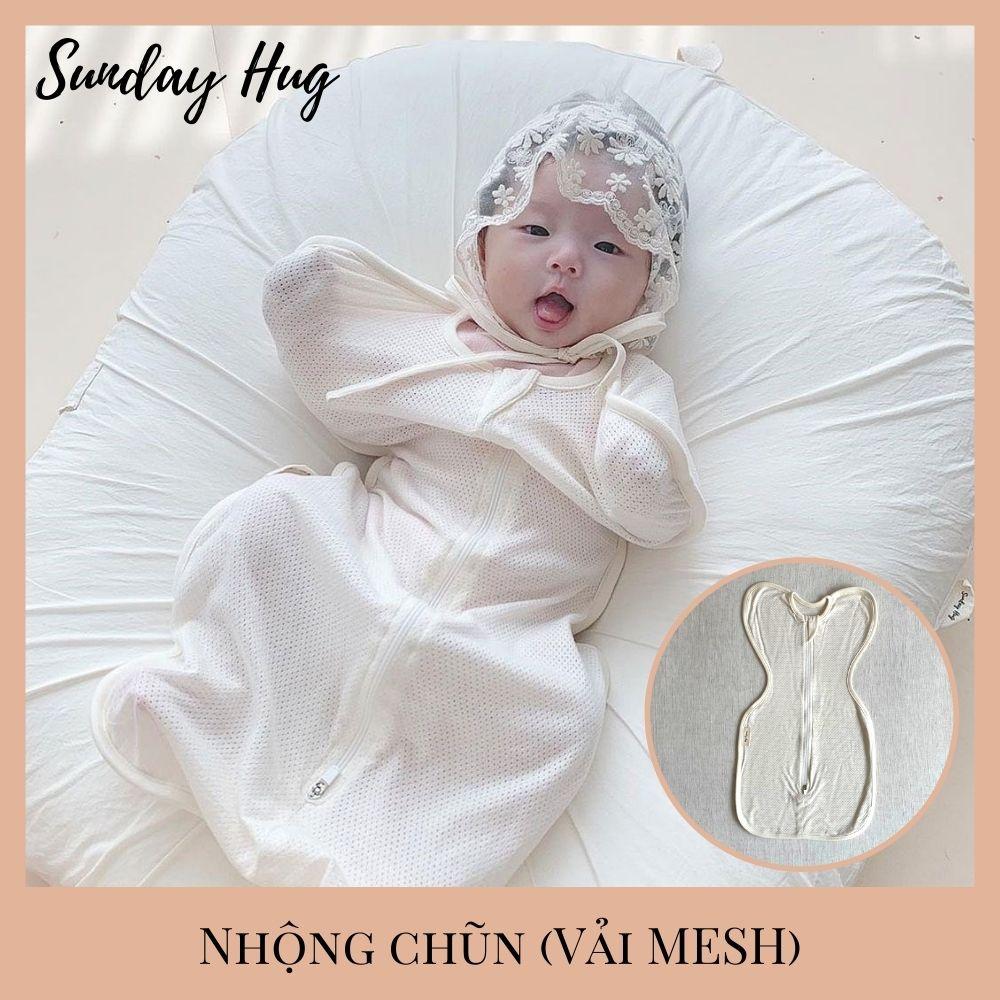 Nhộng chũn/Nhộng lưới Sunday Hug CAO CẤP giảm giật mình, giúp bé ngủ ngon, ít quấy khóc