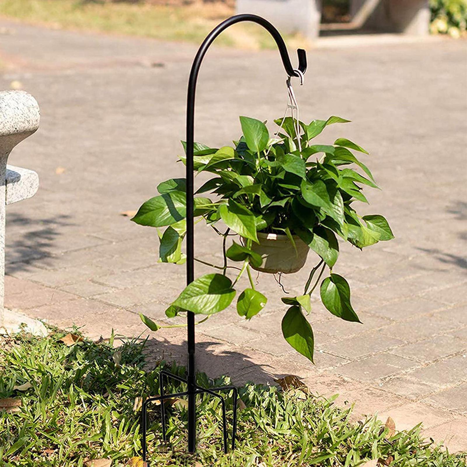 Stable Shepherd Hook Garden Lawn Stake Pole Hanger for Bird Feeder