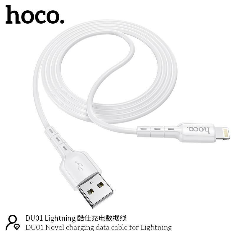 Dây Sạc-Cáp Sạc Nhanh Và Truyền Dữ Liệu Hoco DU01  Dành Cho Iphone Bọc Nhựa PVC - Hàng Chính Hãng