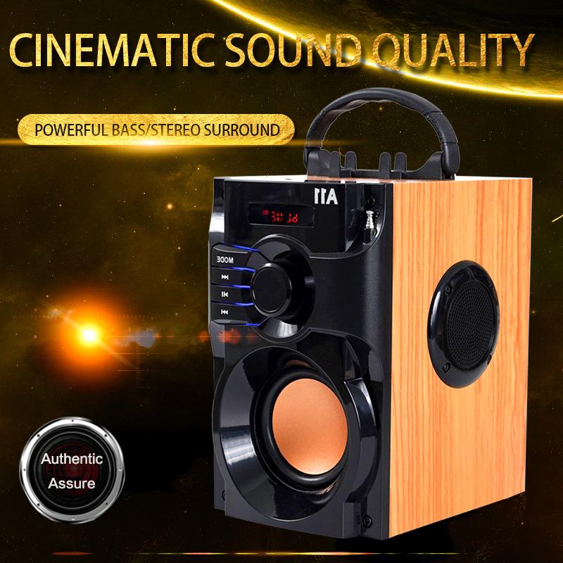 Loa bluetooth di động không dây stereo loa bass subwofer hỗ trợ FM radio aux tf usb với âm thanh điều khiển từ xa Color: Yellow