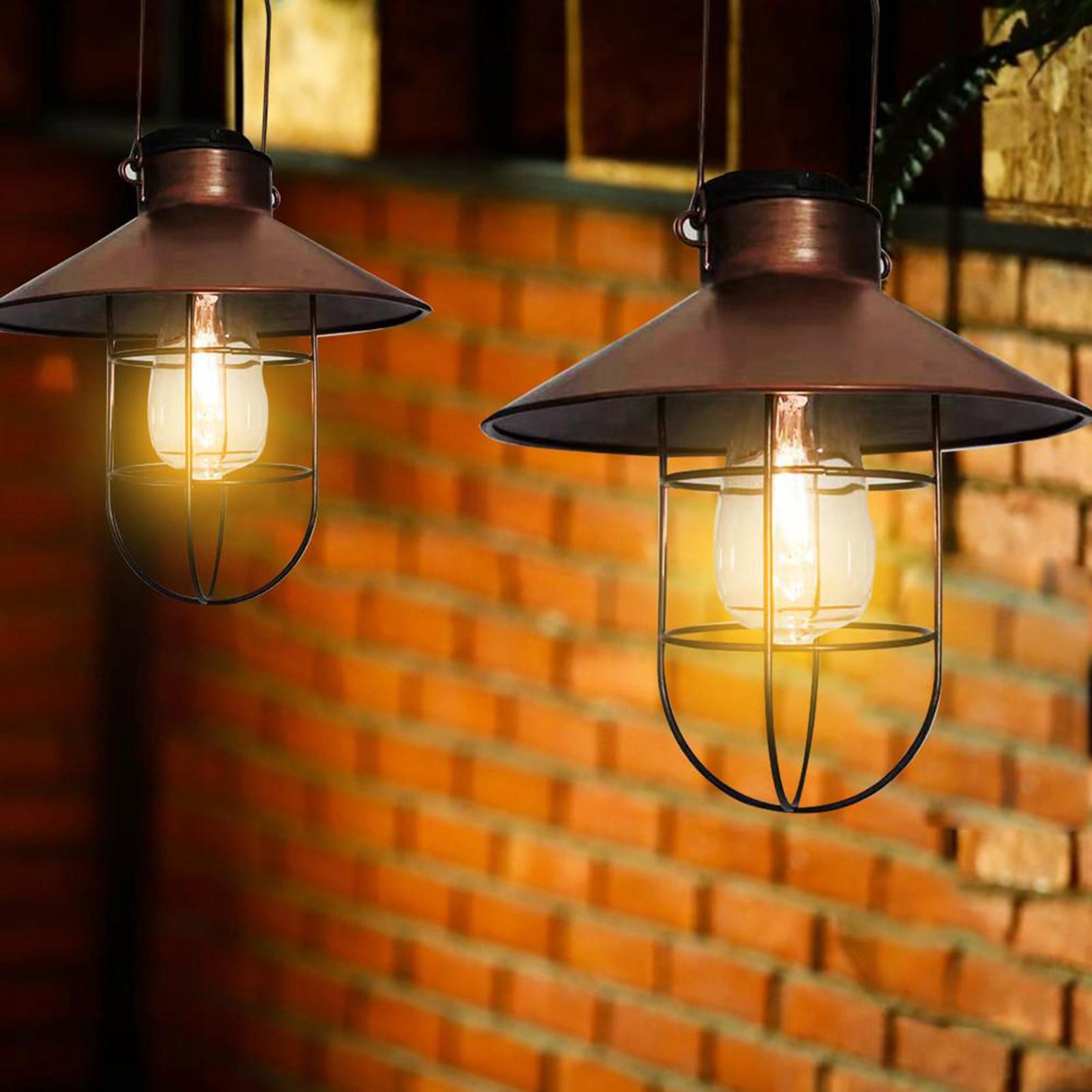 2X Solar Lantern Lamp Outdoor Decorative Lights for Yard Landscape Villa