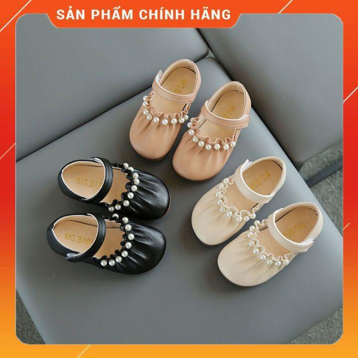 Giày búp bê cho bé gái đính ngọc trai giầy bít cho bé gái,đế mềm chống trượt(hàng MG Baby) MSP V591