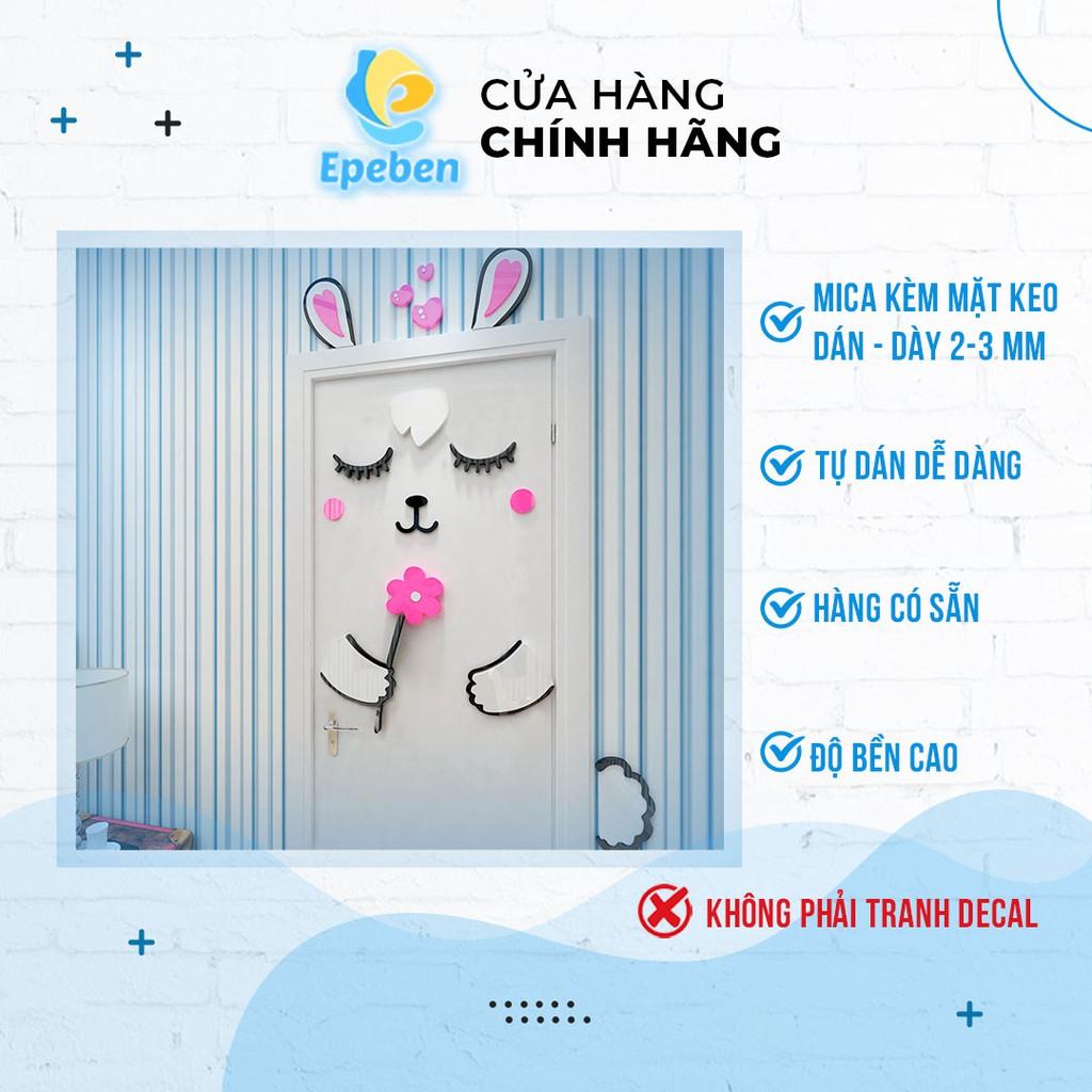 Tranh dán tường mica 3d decor khổ lớn trang trí cửa trang trí mầm non, mẫu giáo, phòng cho bé