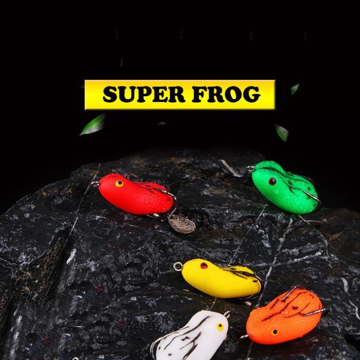 Siêu nhậy Mồi câu lure nhái hơi có thìa super frog - M01