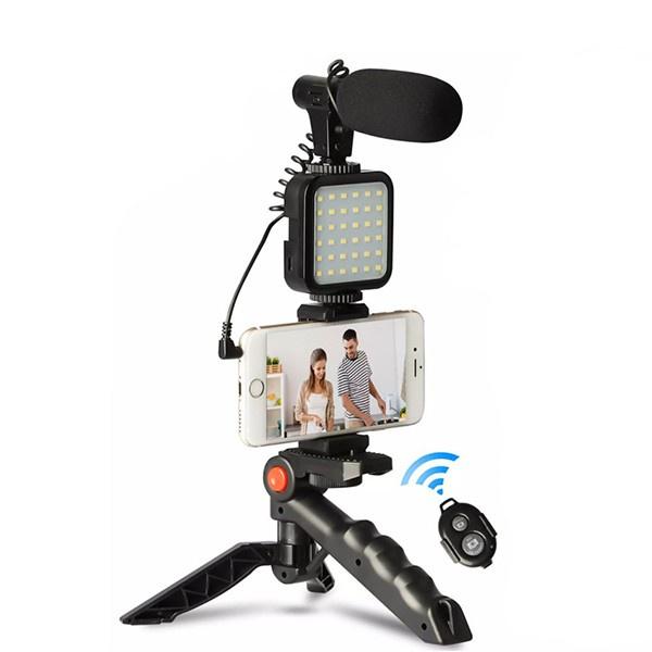 Giá đỡ livestream có đèn Tích Hợp Mic Thu Âm, Chuyên Quay Video, Tiktok, Vlog, Livestream bán hàng