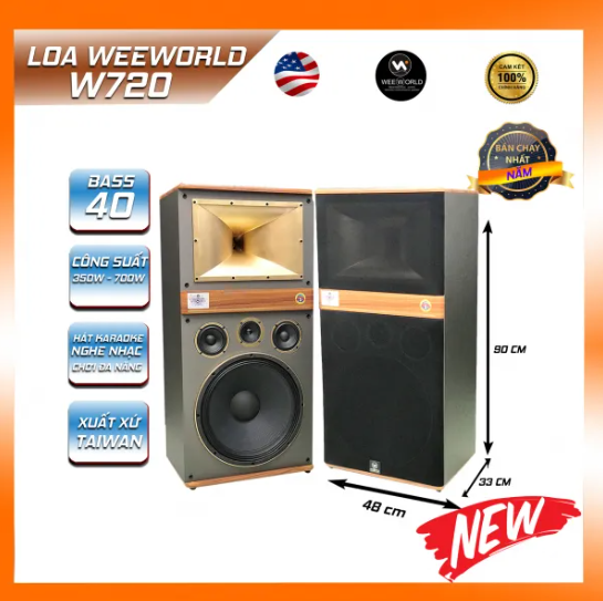 Loa Weeworld W720 kèn Vàng - Hàng chính hãng