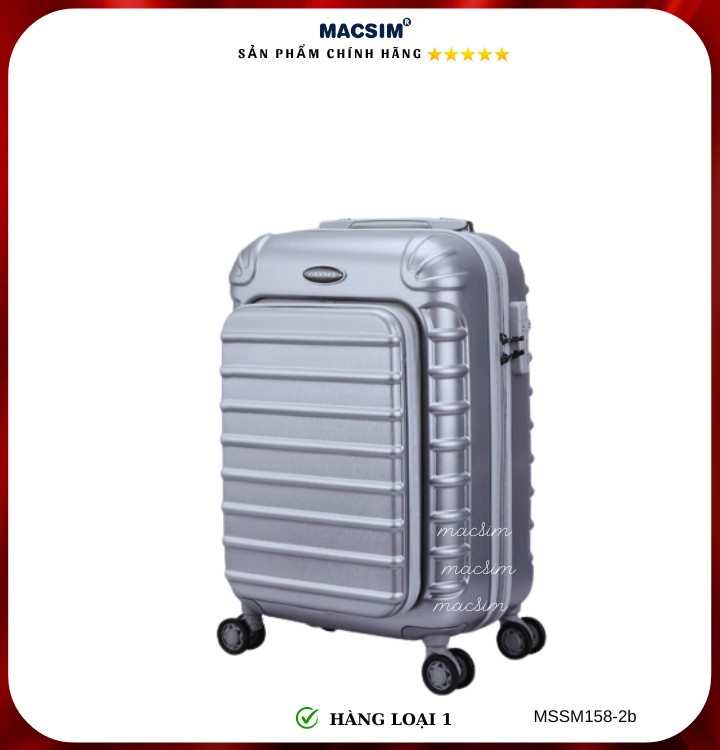 Vali cao cấp Macsim Smooire MSSM158-2b cỡ 20 inch hàng loại 1 màu đỏ, màu đen, màu xanh, màu bạc