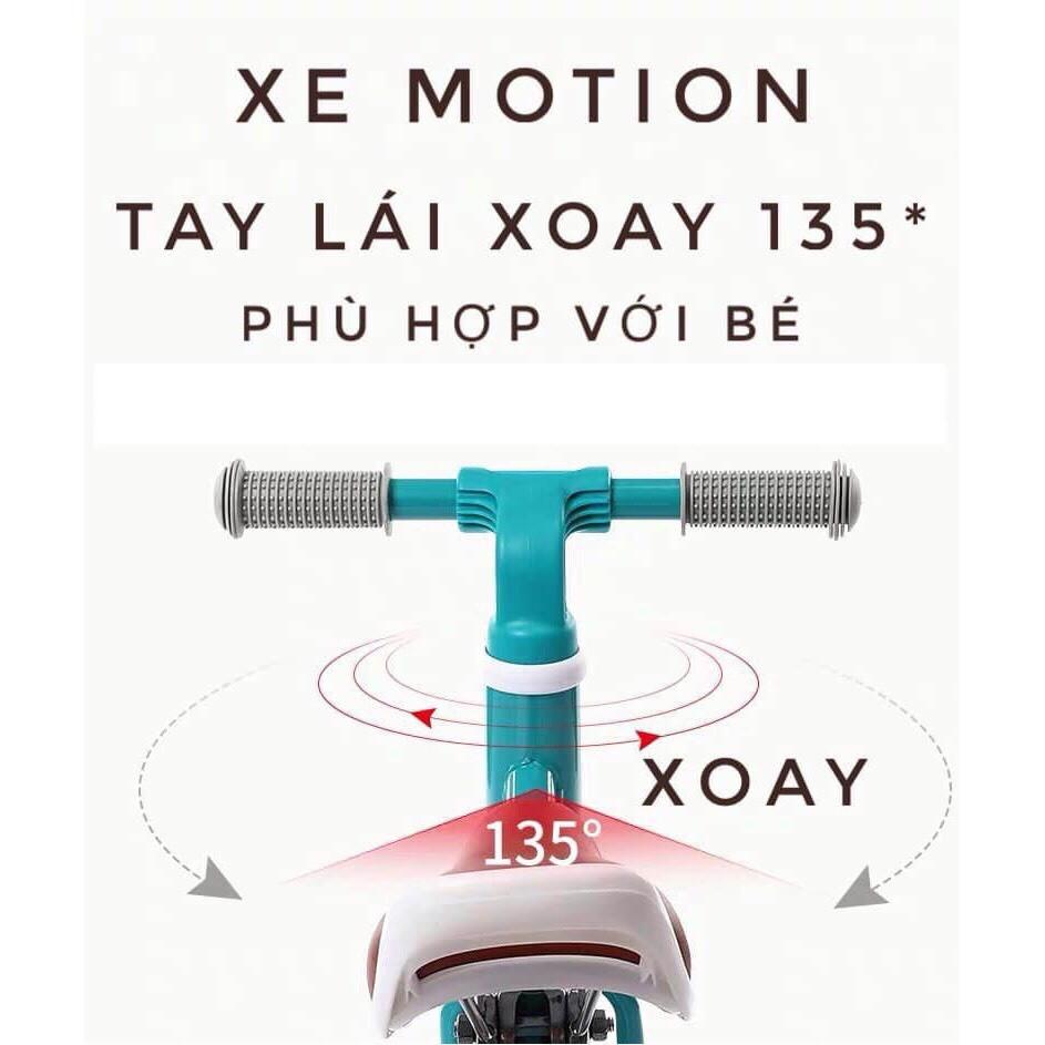 Xe chòi chân thăng bằng cho bé MOTION, có bàn đạp 2in1 yên bằng da - Hàng chính hãng