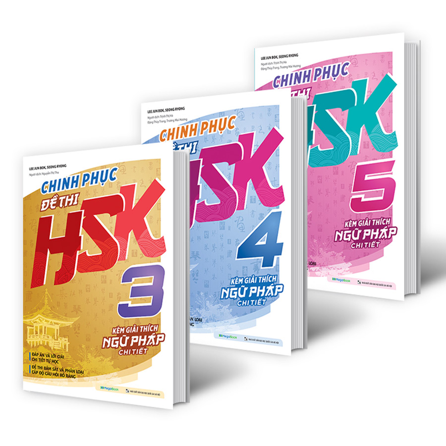 Combo Chinh phục đề thi HSK 3 - HSK 4 - HSK 5