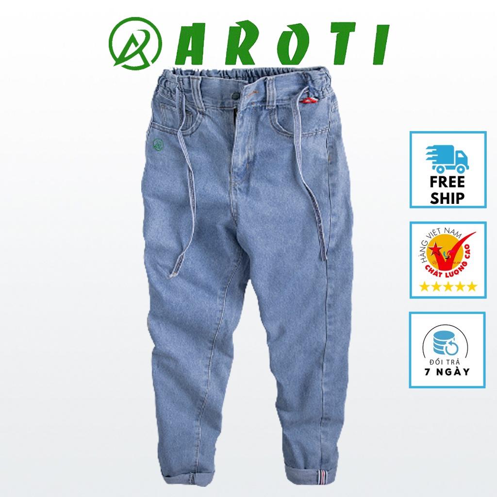 Quần Baggy Nam Nữ Unisex Ống Suông AROTI Form Rộng Chất Vải Jean Dày Dặn Đẹp Cao Cấp Dáng Thể Thao Trẻ Trung J603-X