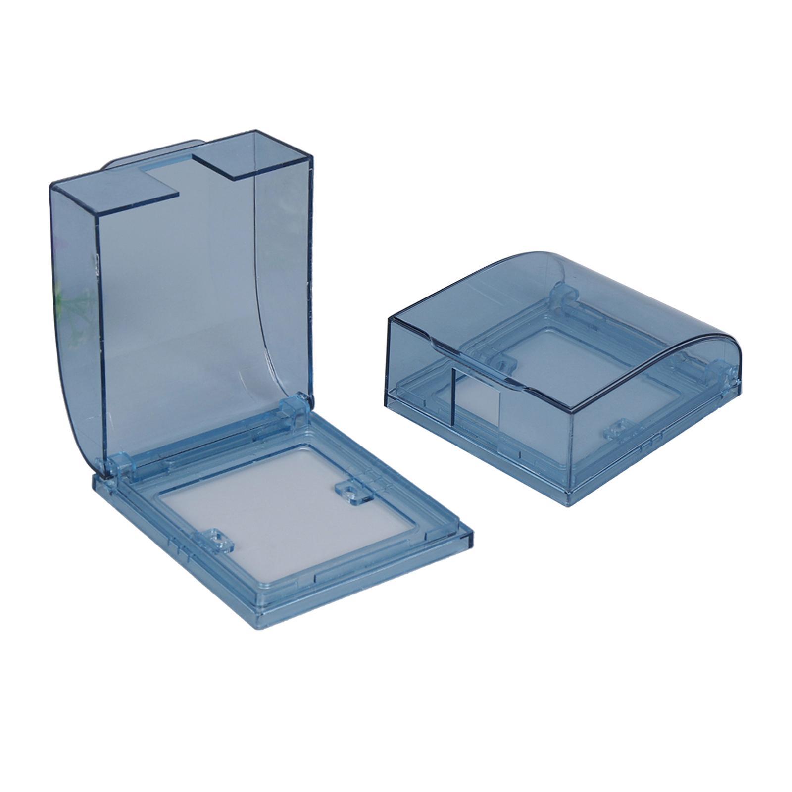 2x 2x Waterproof Wall Socket Housing Clear Durable Cover for Switch