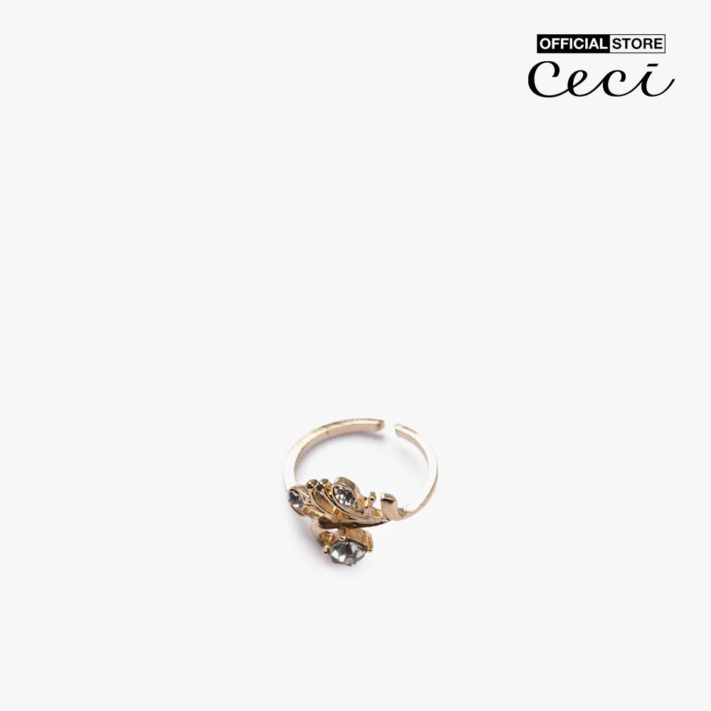 CECI - Bộ 3 món trang sức nữ kim loại đính đá thiết kế độc đáo CC15-01000003