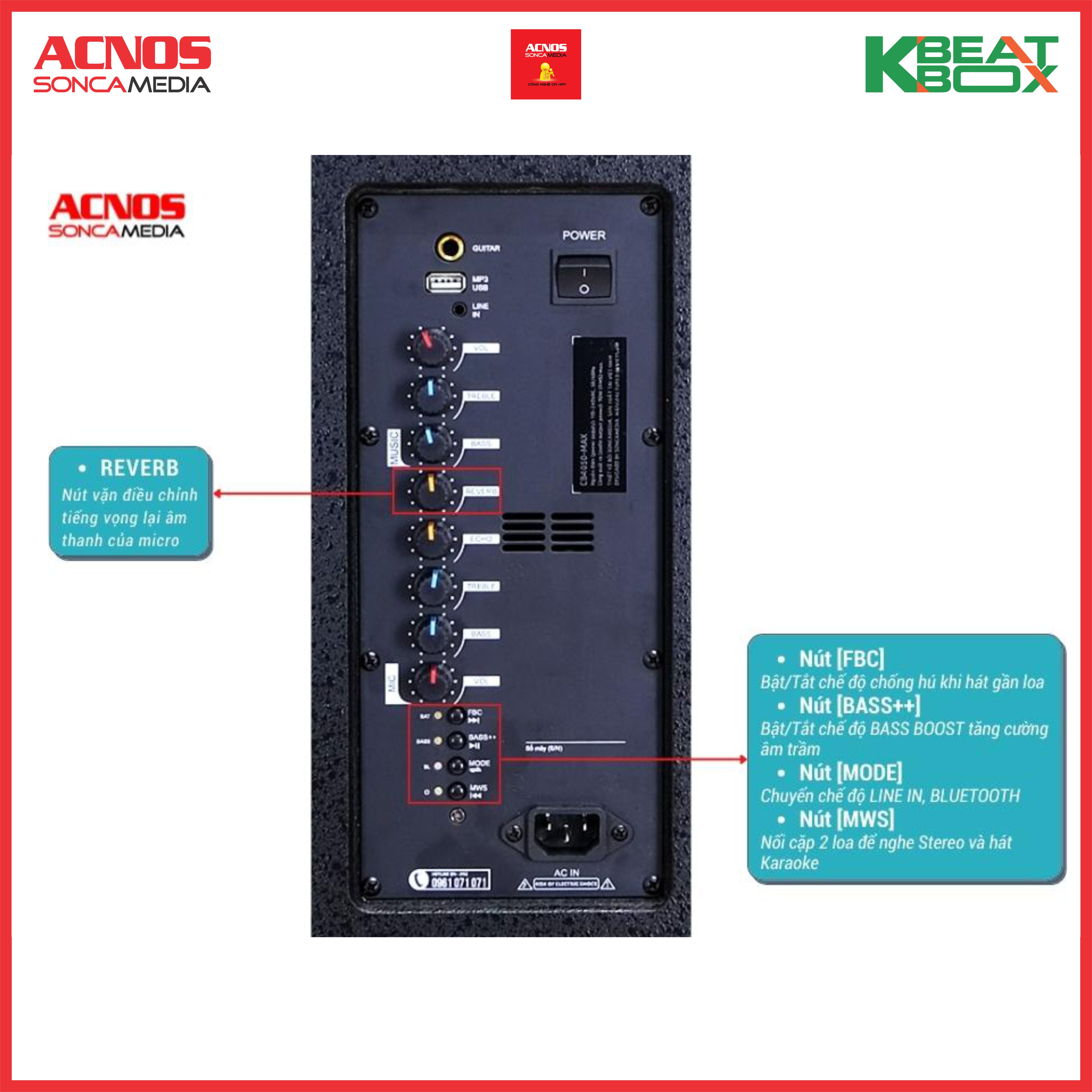 Dàn âm thanh di động ACNOS CB4050MAX