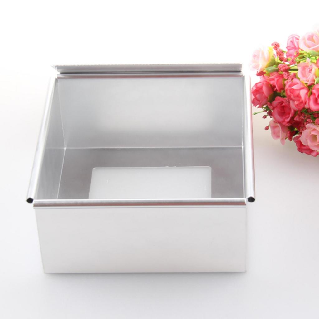 2Pcs Aluminium Alloy Cake Mold Removable Bottom Bread Toast Cake Pan Molds