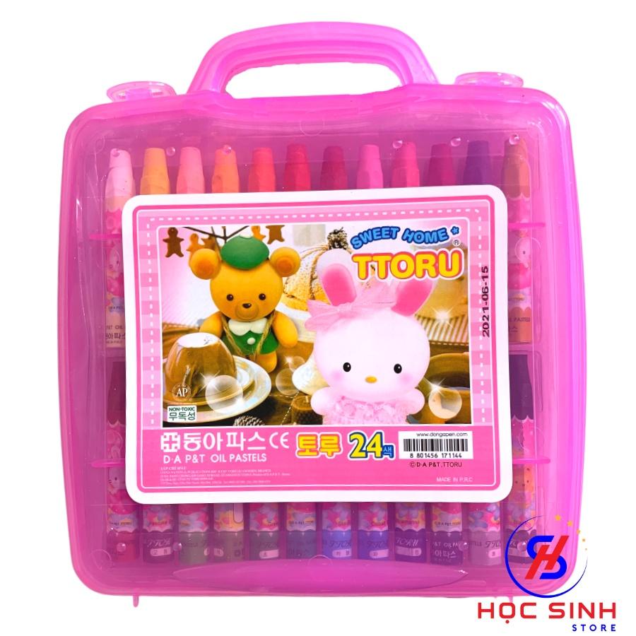 Hộp 24 Cây Bút Sáp Màu TTORU D.A P&T Hàn Quốc
