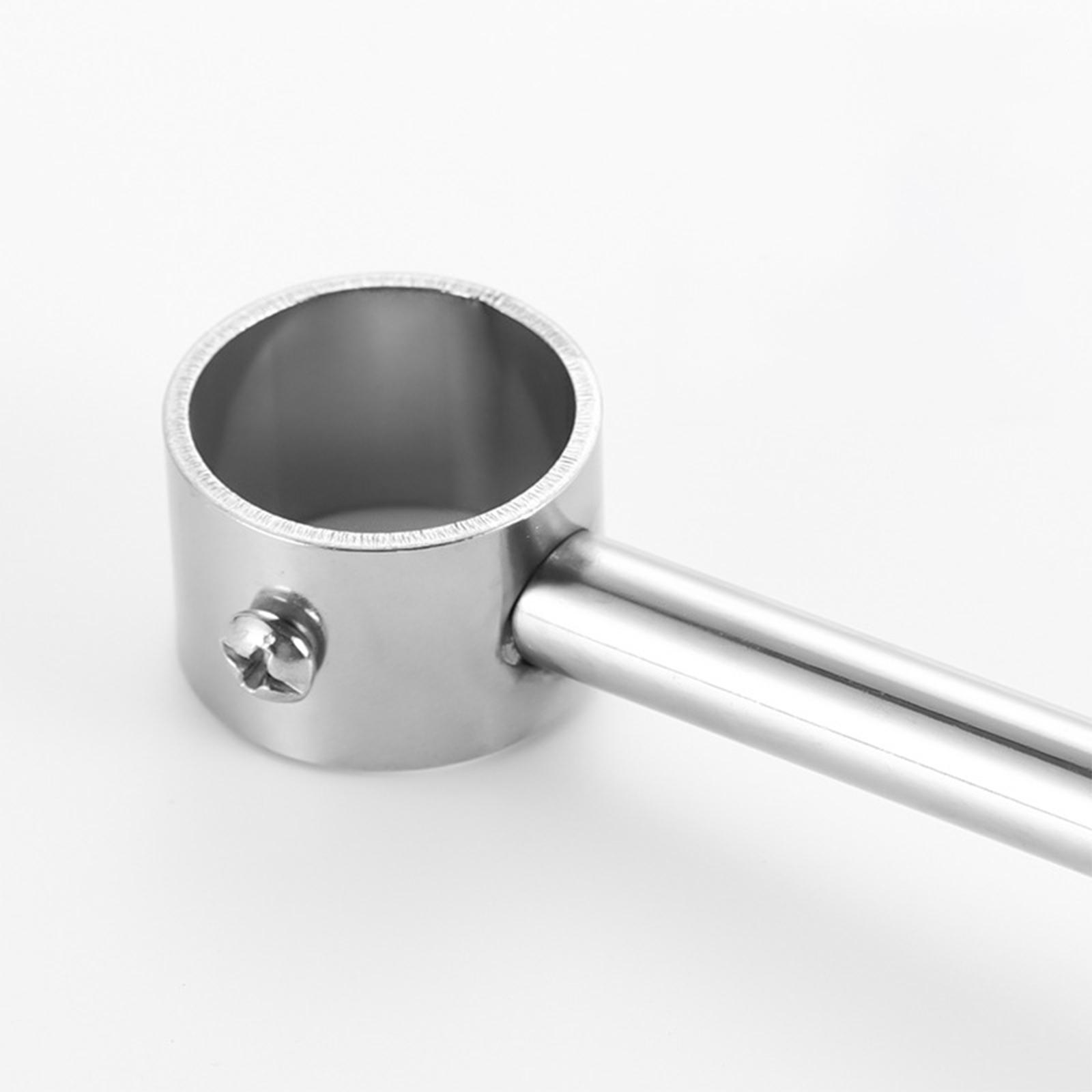 Wardrobe Hanger Pipe Bracket 25mm Dia Clothes Rails Home Use Shower Closet