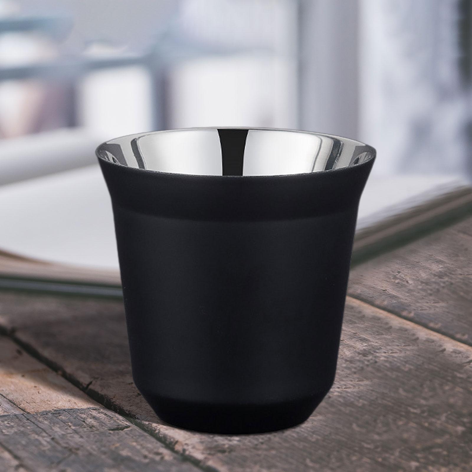 Coffee Cup Camping Mug Durable Drinkware 80ml Capacity Ultralight Outdoor Stainless Steel Cup Metal Drinking Cup for Home Backpacking Picnic