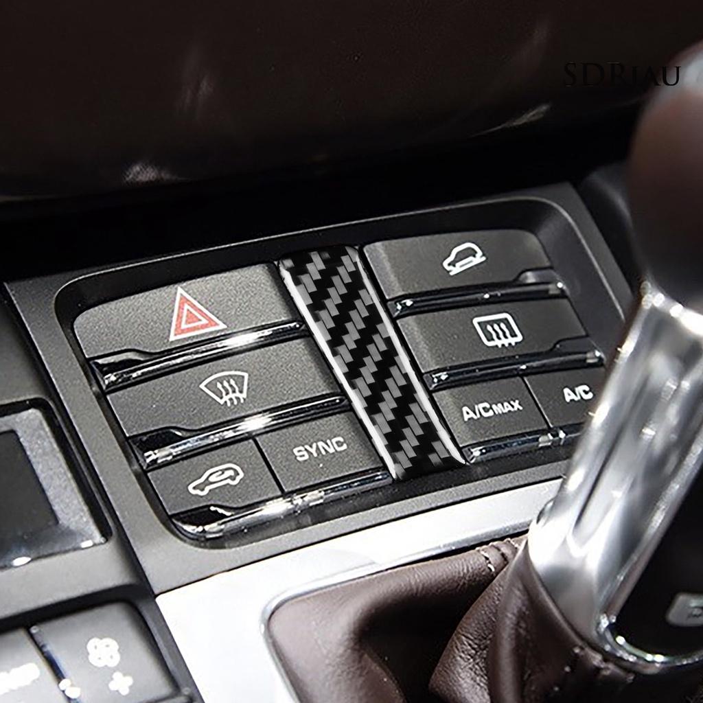 Miếng Dán Trang Trí Nút Điều Khiển Cần Gạt Số Bằng Sợi Carbon Cho Porsche Macan 2014-2021