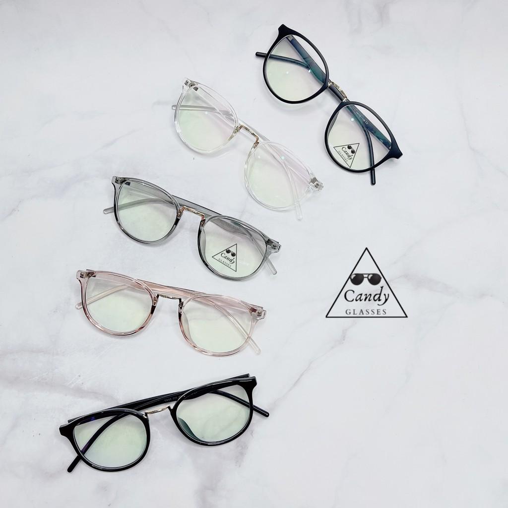 Gọng kính cận tròn nhựa dẻo nam nữ 2309, kiếng mắt giả cận unisex - Tiệm kính Candy