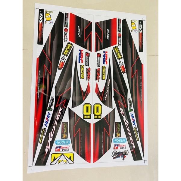 Tem xe exciter 2010 đỏ đen