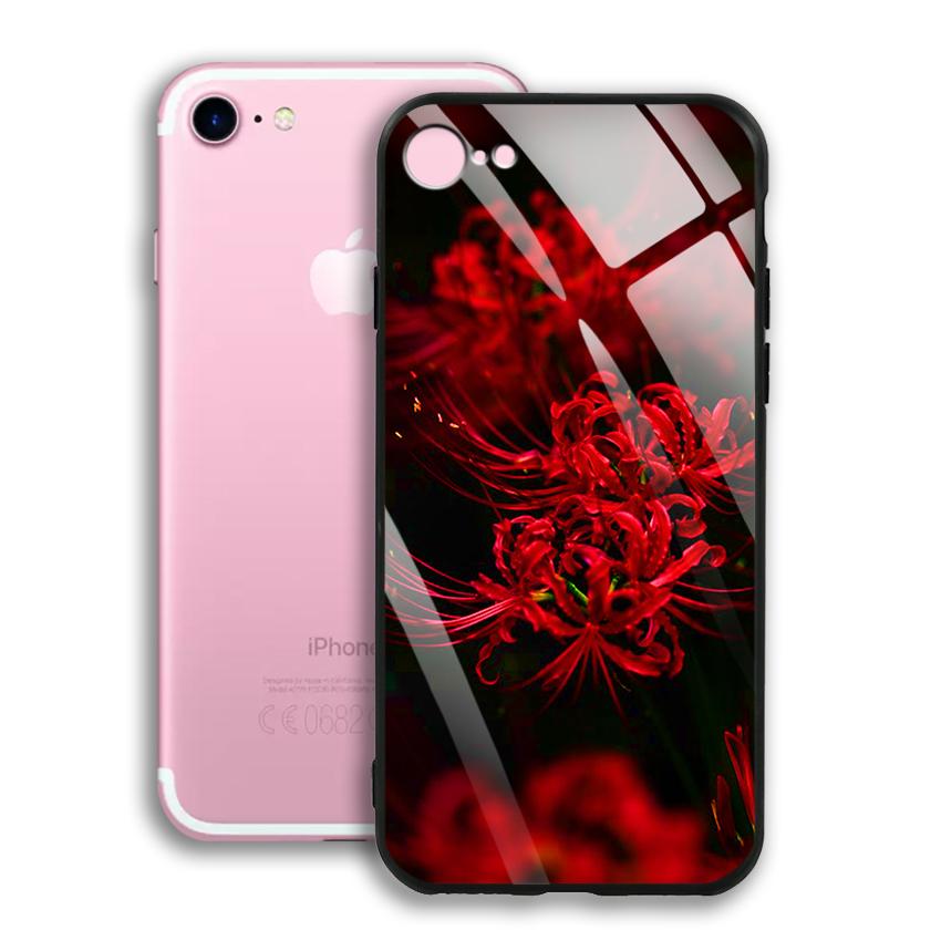 Ốp Lưng Kính Cường Lực Cho Iphone 7 / 8 - 03003 0599 HOABINGAN10 - In hình Hoa Bỉ Ngạn - Hàng Chính Hãng
