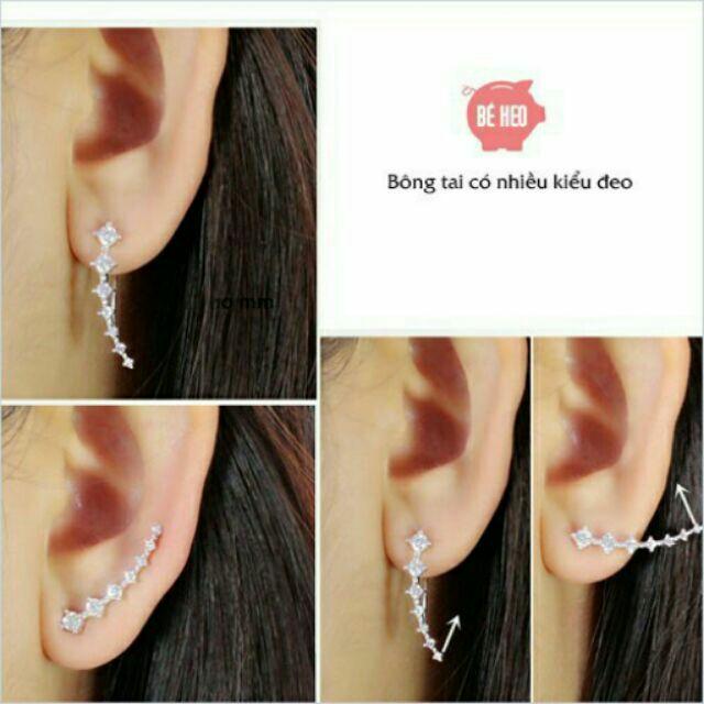 Bông tai nạm đá nhân tạo BH624