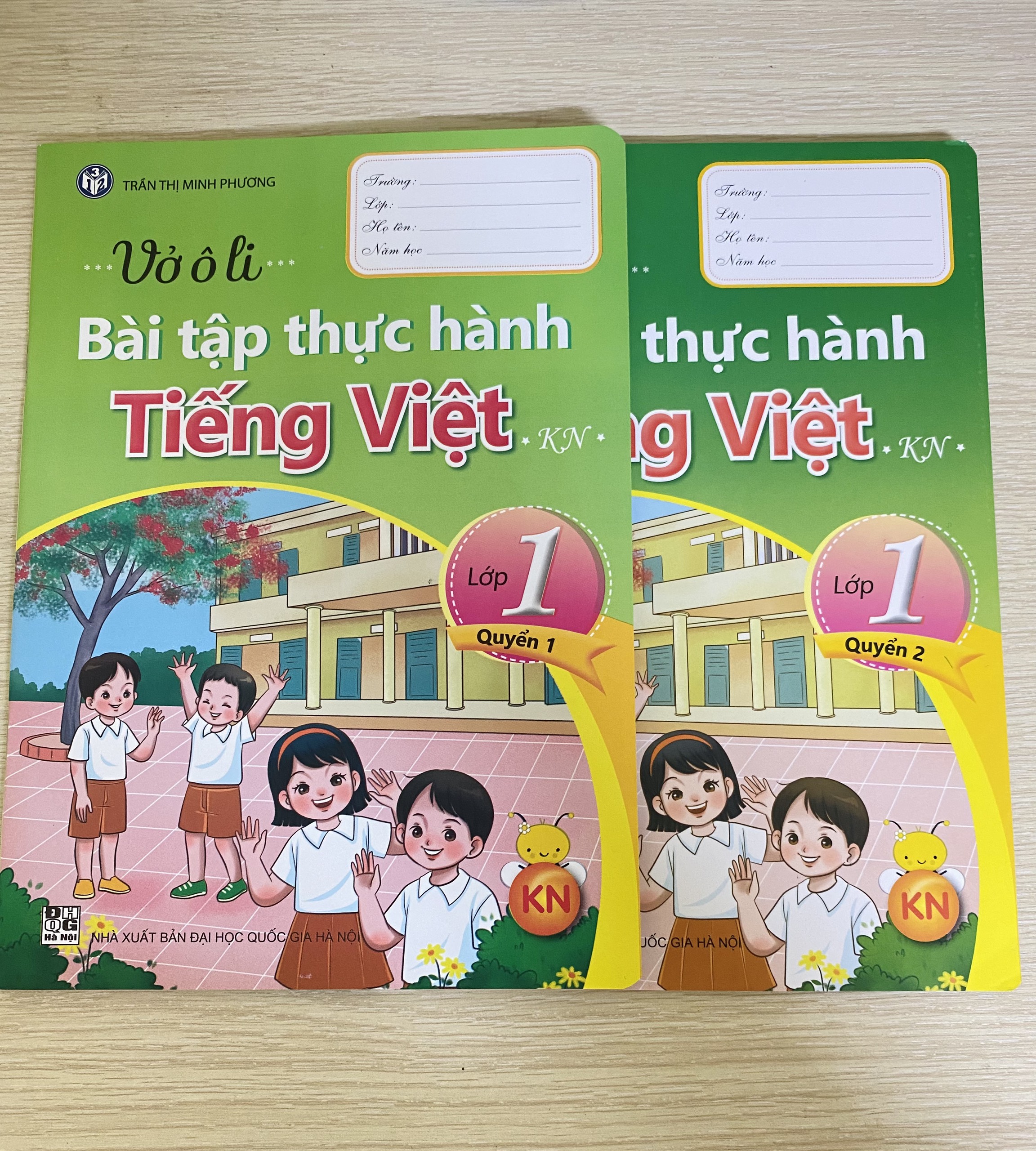 Bộ vở ô li Bài Tập Thực Hành TV Kết Nối lớp 1 (2 quyển - bộ Kết Nối)