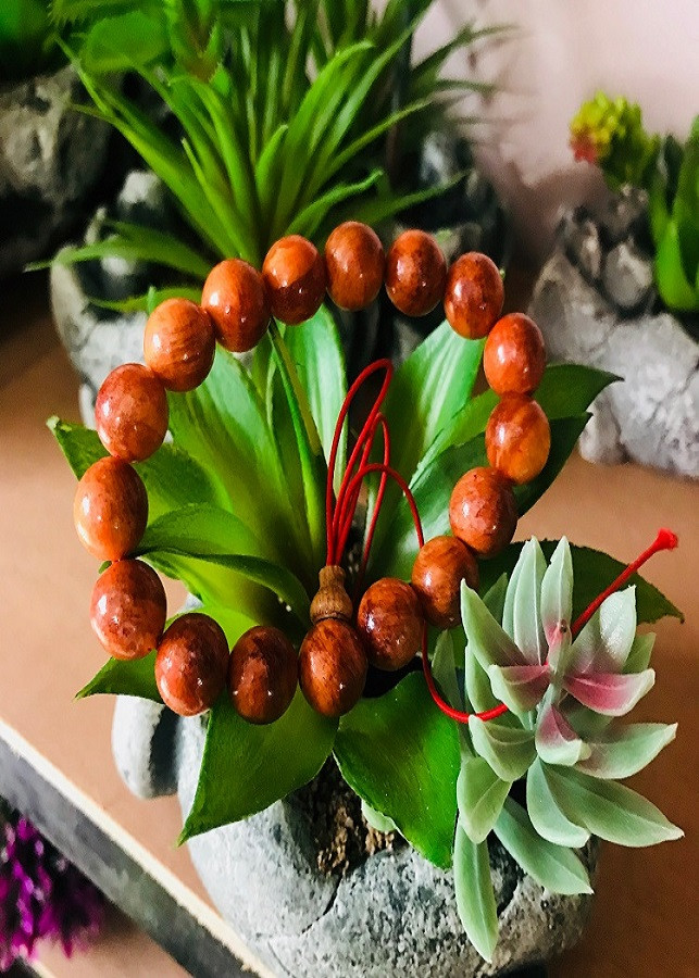 Vòng tay gỗ Huyết Long phong thủy cao cấp size 12 ly